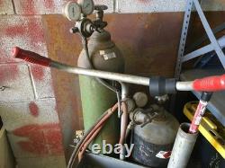 Steel Cutting Torch with full large tanks, gages, hoses and accessories