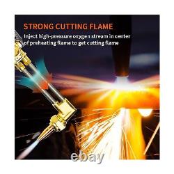 TOAUTO Heavy Duty Cutting Torch, Oxygen Propane Acetylene Welding Torch Flame