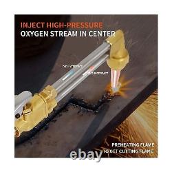 TOAUTO Heavy Duty Cutting Torch, Oxygen Propane Acetylene Welding Torch Flame