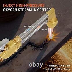 TOAUTO Heavy Duty Cutting Torch Oxygen Propane Acetylene Welding Torch Flame