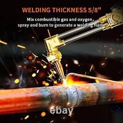 TOAUTO Heavy Duty Cutting Torch, Oxygen Propane Acetylene Welding Torch Flame To