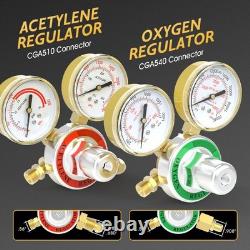 TOOLIOM Oxy Acetylene Torch Kit withRegulator Gauges & Nozzles Hose Set