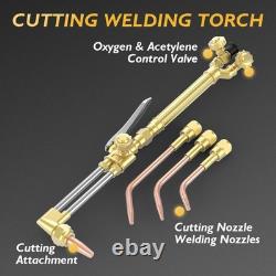 TOOLIOM Oxy Acetylene Torch Kit withRegulator Gauges & Nozzles Hose Set