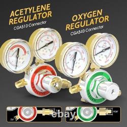 Tooliom Torch Kit Gas Cutting Welding Torch Set Welder Tools Regulator Gauges