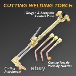 Tooliom Torch Kit Gas Cutting Welding Torch Set Welder Tools Regulator Gauges