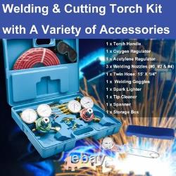 Torch Kit, Portable Gas Cutting Torch and Welding Kit with Acetylene Oxygen Gas