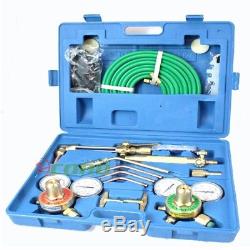 UL Oxygen Acetylene Regulator Gauges Victor Type Welding Cutting Torch Kit Hose