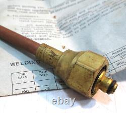 Uniweld Welding Used Model 71 Cutting Brazing Torch Handle and New Type 17 Tip