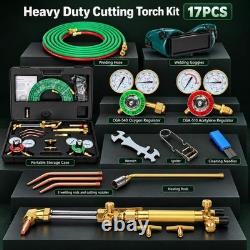 Upgraded Oxy Acetylene Torch Kit Heavy Duty Cutting Torch Kit 17PCS