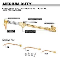 Upgraded Oxygen & Acetylene Gas Cutting Torch And Welding Kit Medium Duty Cuttin