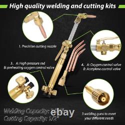Upgraded Oxygen and Acetylene Gas Torch and Welding Kit Portable Cutting Torc
