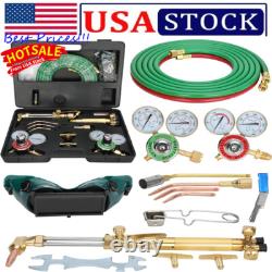 Upgraded Oxygen and Acetylene Gas Torch and Welding Kit Portable Cutting Torch