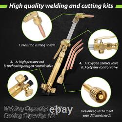 Upgraded Oxygen and Acetylene Gas Torch and Welding Kit Portable Cutting Torch