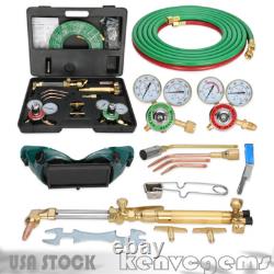 Upgraded Oxygen and Acetylene Gas Torch and Welding Kit Portable Cutting Torch