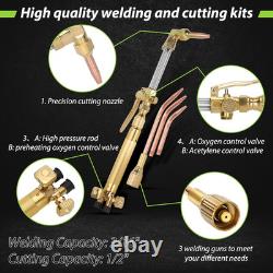 Upgraded Oxygen and Acetylene Gas Torch and Welding Kit Portable Cutting Torch K
