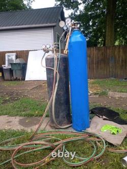 Used oxygen acetylene welding cutting torch kit