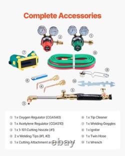 VEVOR Oxygen Acetylene Torch Kit Gas Welding Cutting Torch Kit 12PCS Oxy Acetyle