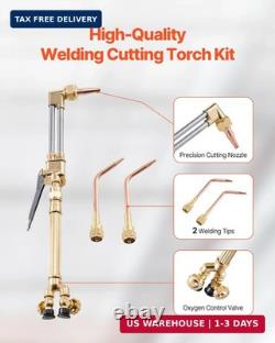 VEVOR Oxygen Acetylene Torch Kit, Gas Welding Cutting Torch Kit, 14PCS Portable