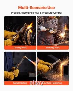 VEVOR Oxygen Acetylene Torch Kit with Check Valves Gas Welding Cutting Torch Kit