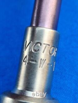 VICTOR 100FC Cut/Weld Torch Handle with 4-W-1 & 1-W-1 & 0-W-1 Tips used