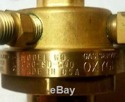 thumbnail interactive-video image 1 of Victor Oxy-Acetylene Regulator Set – 250-80-540 Oxygen & 250-15-510 Acetylene (NOS) 1 of 6