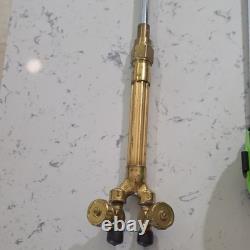 VICTOR/UNIWELD Oxy-Ace Welding Torch, Brass Dual Valves And Fixed Bent Neck Tube