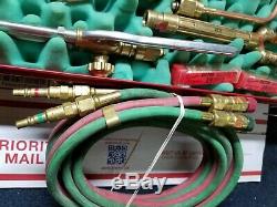 VICTOR Welding Cutting Heating Oxygen Acetylene Torch Set Kit with Hoses & Fitting