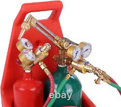 Vermon Oxygen Acetylene Welding Cutting Torch Kit, Oxyacetylene Torches with Pipe