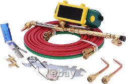 Vermon Oxygen Acetylene Welding Cutting Torch Kit, Oxyacetylene Torches with Pipe