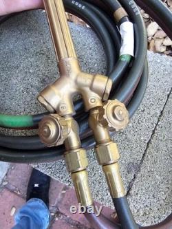 Victor 100FC Cutting Brazing Welding Torch Handle With 5-W-1 Tip, 13 Feet Hoses