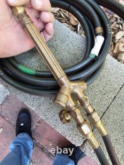 Victor 100FC Cutting Brazing Welding Torch Handle With 5-W-1 Tip, 13 Feet Hoses