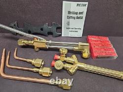 Victor 12pc Cutting and Welding Outfit Set CA370-V, WH36FC Torch, Nozzles, Tips Victor 12pc Cutting and Welding Outfit Set CA370-V, WH36FC Torch, Nozzles, Tips