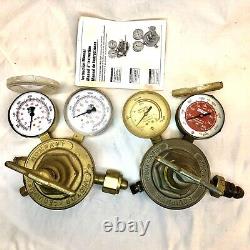 Victor Cutting Torch Gauges Acetylene Oxygen (# Csr 460 A & Csr 450 D) Untested