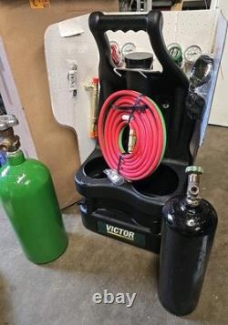 Victor G150 0384-0948 Acetylene Welding Cutting Brazing Kit With Tanks and Tote
