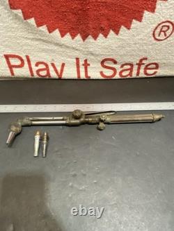 Victor J28 Brazing Welding Torch Handle J-28, V372574 Cutting Head, 3 Tips 2 & 1