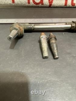 Victor J28 Brazing Welding Torch Handle J-28, V372574 Cutting Head, 3 Tips 2 & 1