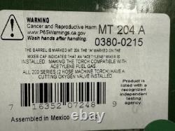 Victor MT204 Short Barrel Machine Cutting Torch & Flashback Arrestors 0380-0215