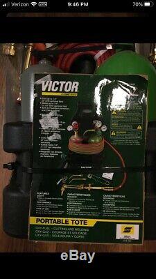 Victor Portable Tote Torch Kit Set Cutting Welding Outfit With Cylinders NEW