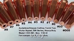 Victor Type HD(300 series) Super Torch Tip Set (Welding, Cutting, Gouging)-26pc-12
