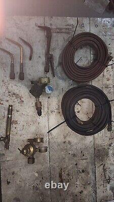 Vintage AIRCO Cutting Welding Torch Corn Cob with regulators and hoses