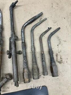 Vintage Cutting Torch Lot Welding UNTESTED Torches Pureox Oxweld Weld Brass Orig