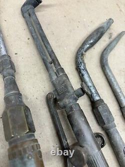 Vintage Cutting Torch Lot Welding UNTESTED Torches Pureox Oxweld Weld Brass Orig