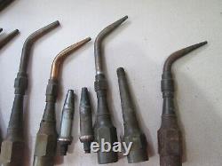 Vintage Cutting Torch Lot Welding UNTESTED Torches & Tips Oxweld & More