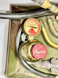 Vintage Oxy Acetylene Welding Torch Tip Set Brass Tips w Green Metal Case