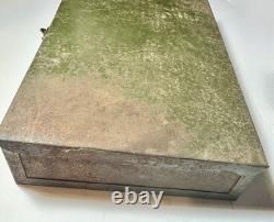 Vintage Oxy Acetylene Welding Torch Tip Set Brass Tips w Green Metal Case