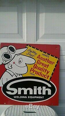 Vintage Smith Welding Equipment Sign Cutting Torch Smithy Metal Sign Advertising
