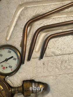 Vintage Victor Super-Range Welding And Cutting Outfit Torch Nozzles Regulators