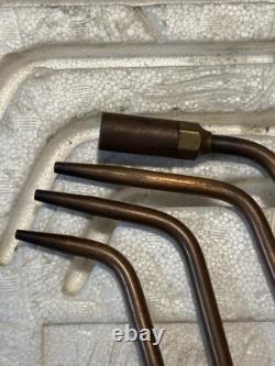 Vintage Victor Super-Range Welding And Cutting Outfit Torch Nozzles Regulators