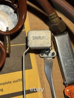 Vintage Victor Super-Range Welding And Cutting Outfit Torch Nozzles Regulators