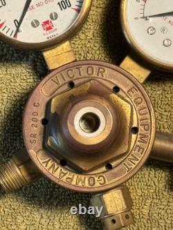 Vintage Victor Super-Range Welding And Cutting Outfit Torch Nozzles Regulators